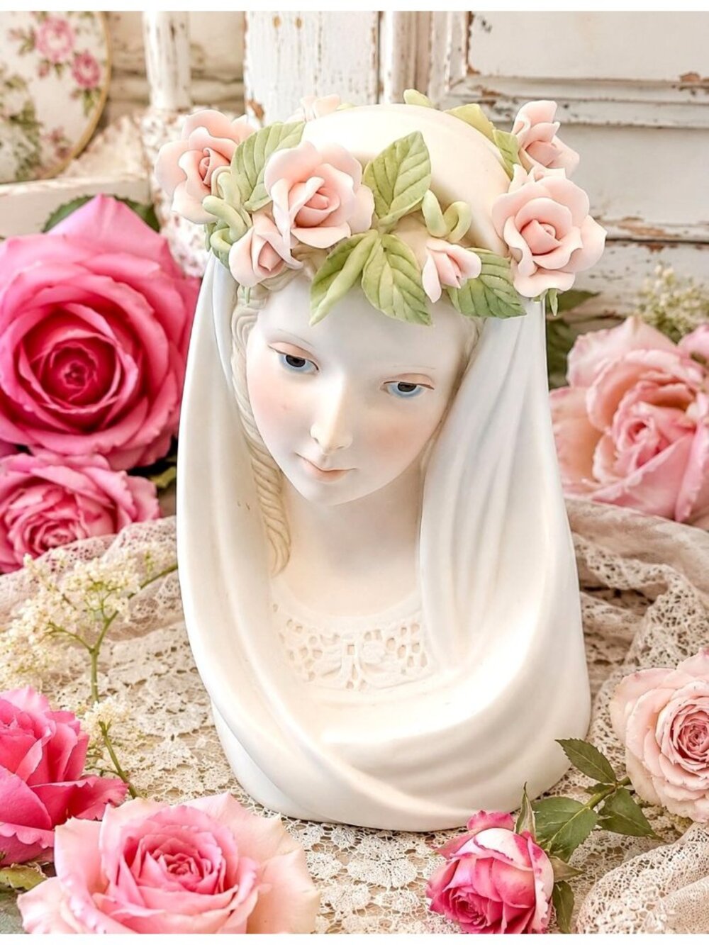 Cybis Madonna Angelica Queen Of Angels Figurine Statue Catholic Mother Mary